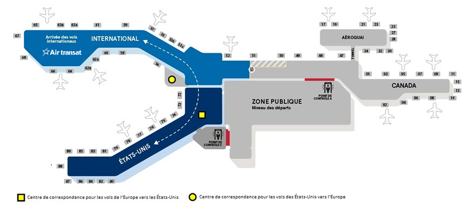 Plan de l'aéroport international de Montréal-Trudeau